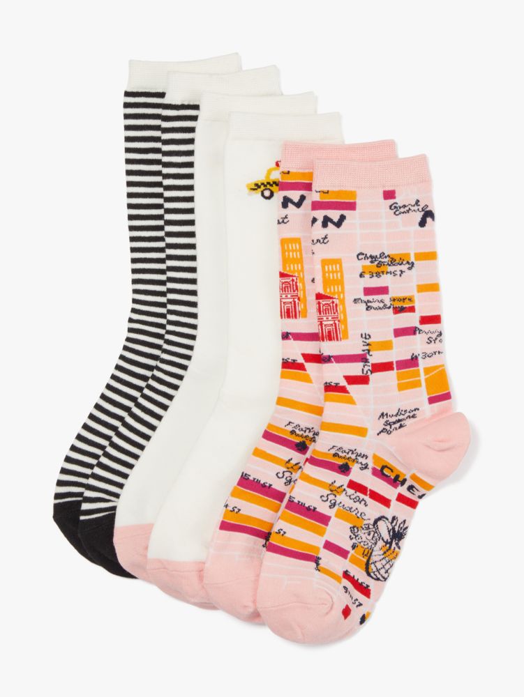 Nyc Icons 3 Pack Boxed Crew Socks | Kate Spade New York