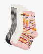 NYC Icons 3 Pack Boxed Crew Socks, Multi, Product
