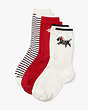 Holiday Terrier 3 Pack Boxed Crew Socks, Multi, Product