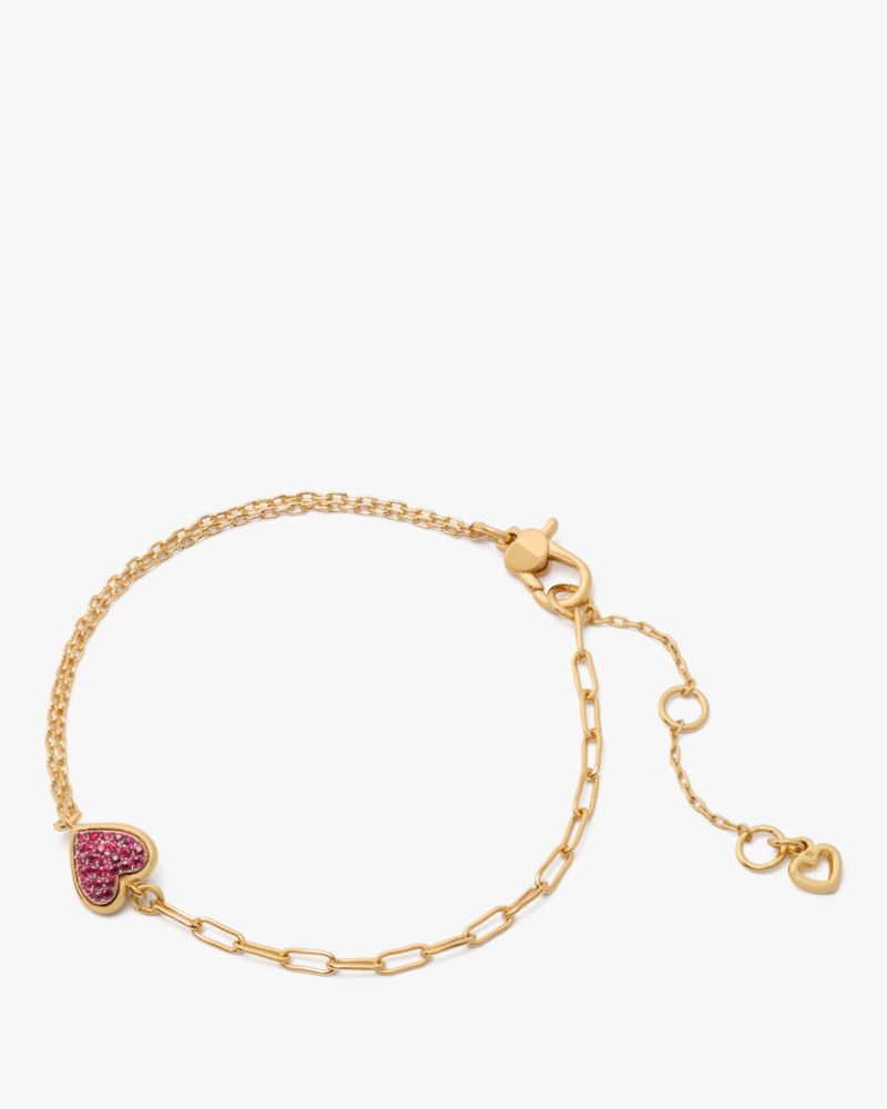 With All My Heart Pavé Line Bracelet