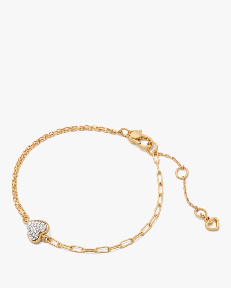 With All My Heart Pavé Line Bracelet