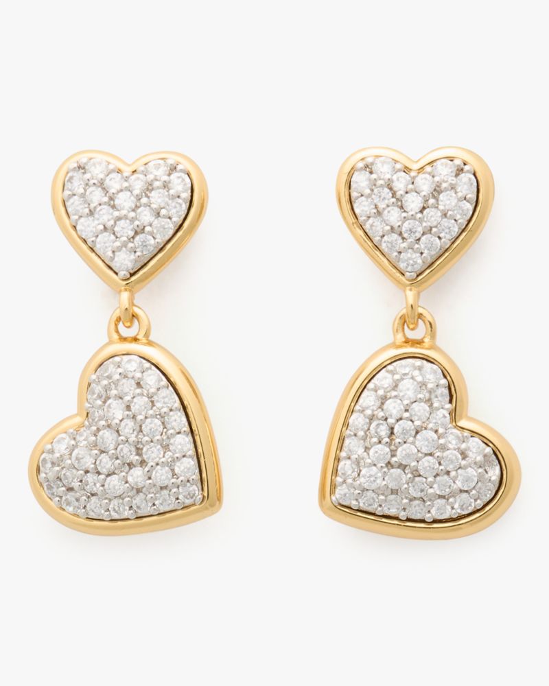 With All My Heart Pavé Drop Earrings