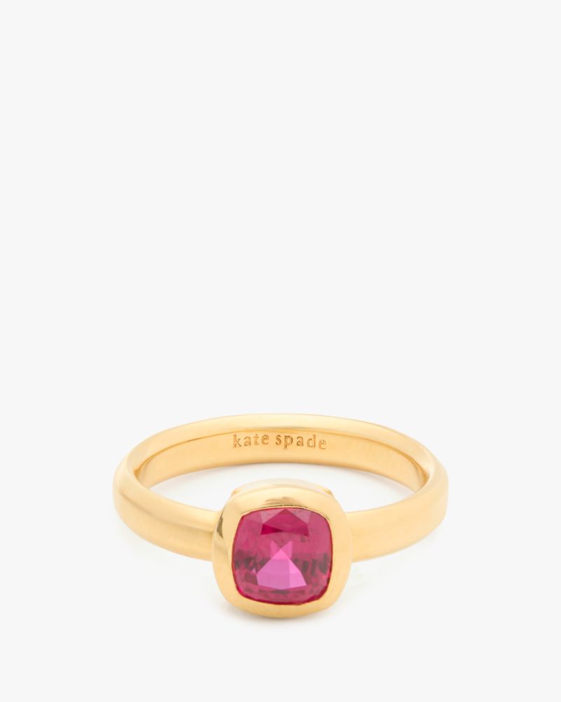 Kate Spade Fine Time To Shine Gem Ring In Ruby/gold