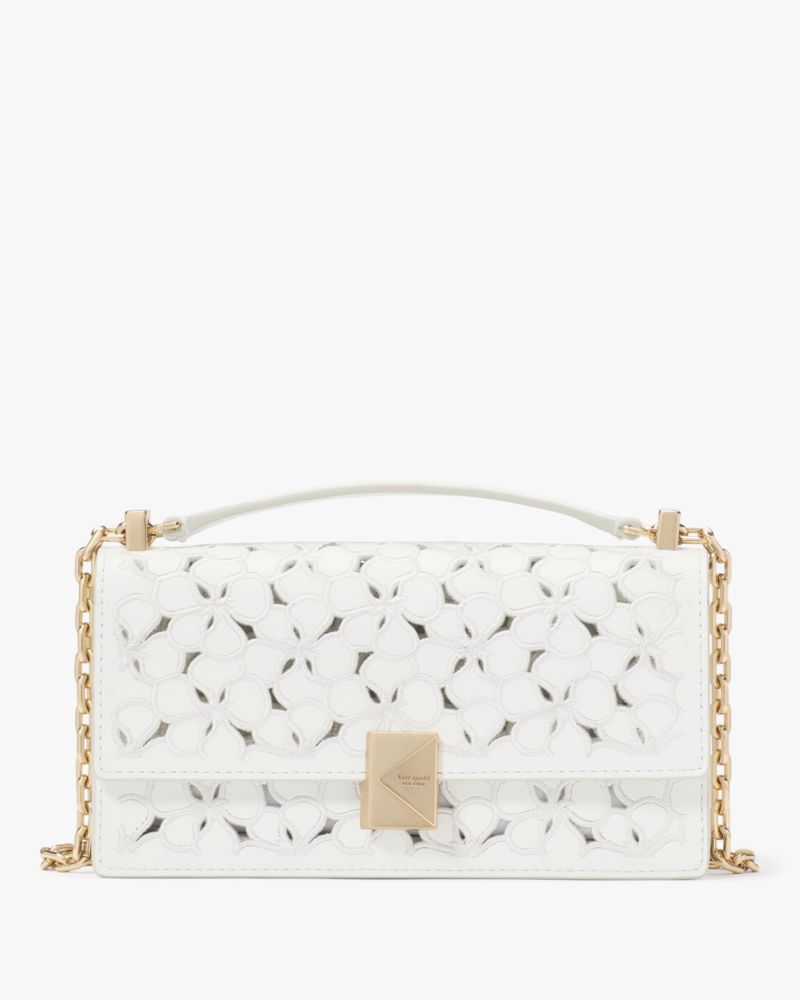 Kate Spade Deco Eyelet Mini Crossbody In True White