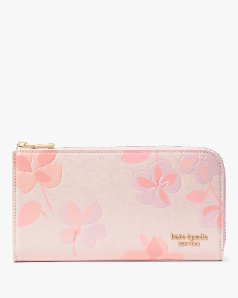 Devin Spring Pansies Zip-around Continental Wallet