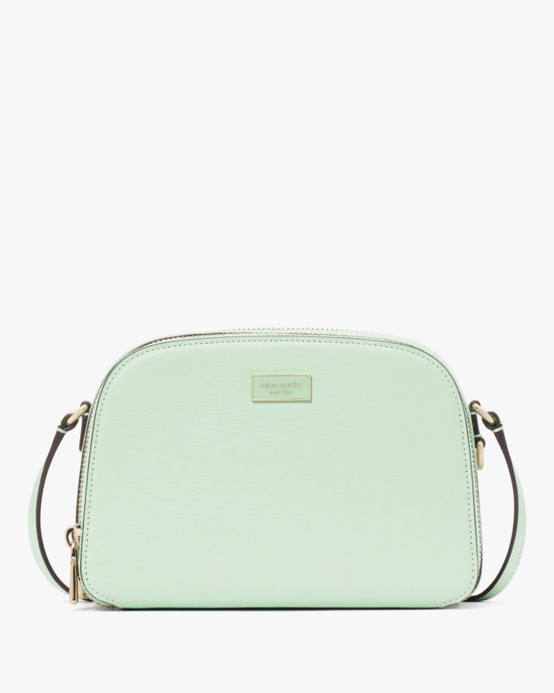 Kate Spade Serena Double Zip Dome Crossbody In Pistachio Ice
