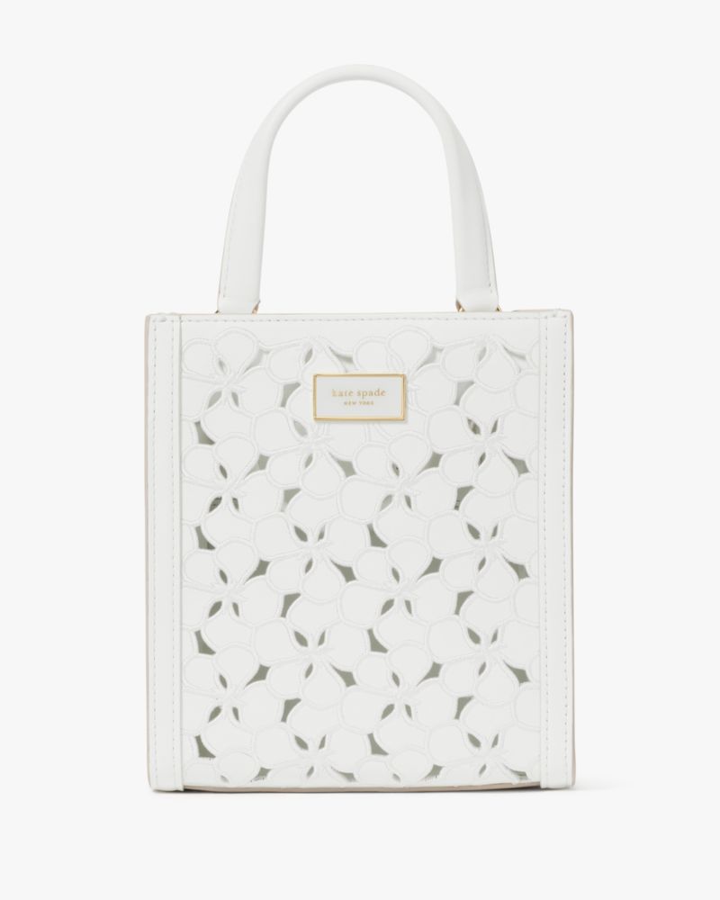 Kate Spade Manhattan Eyelet Mini Tote In True White