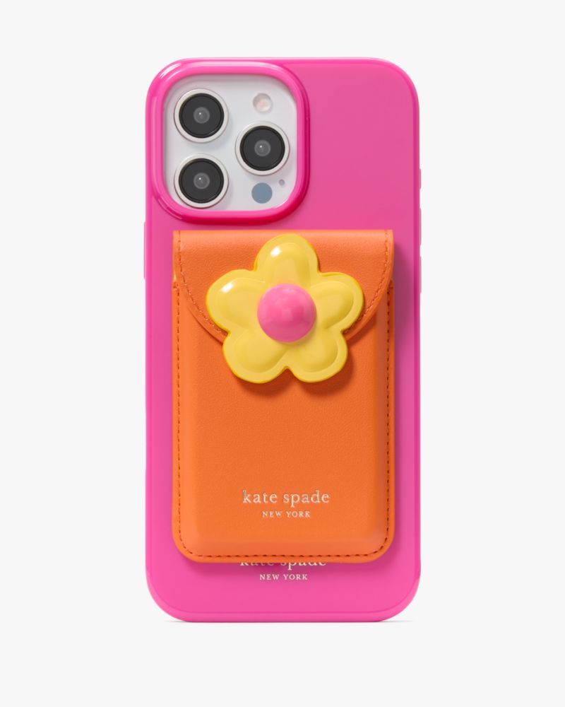 Kate Spade Floral Wallet Iphone 16 Pro Max Case In Pink