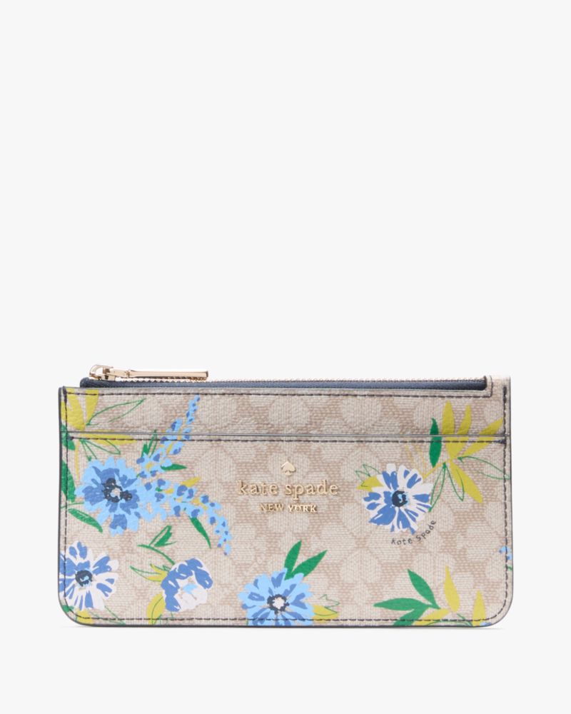 国内発送☆ケイトスペード KK913 カードケース Slim Card Holder Spade Flower Floral Large Slim Card Holder | Kate Spade Outlet