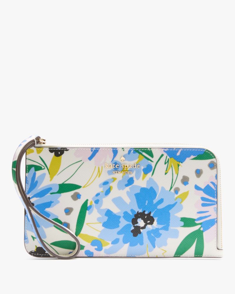Lucy Floral Medium L Zip Wristlet | Kate Spade Outlet