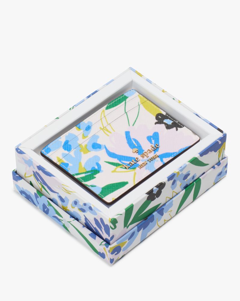 Boxed Madison Floral Small Slim Card Holder | Kate Spade Outlet