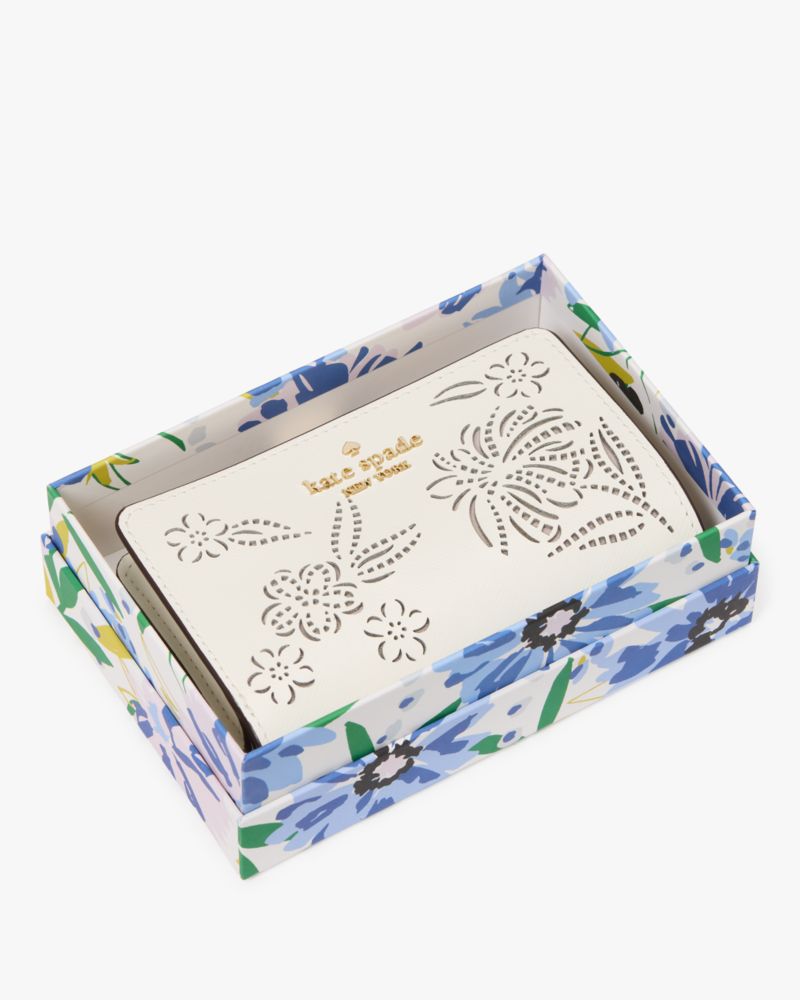 Boxed Madison Perforated Medium Bifold Wallet | Kate Spade