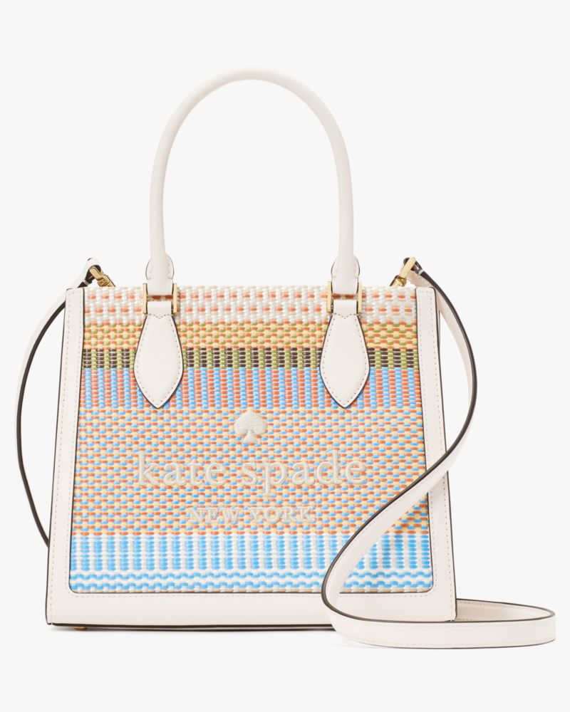 kate spade*夏コーデぴったり*ストロー素材*トートバッグ*Ellie Kate Spade】Ellie Straw Small Tote ◇国内発送◇ (kate spade