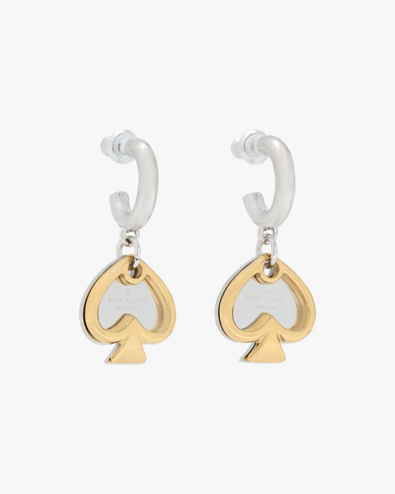 Kate Spade メタルハギーズ Spot The Spade Metal Huggies | Kate Spade Outlet
