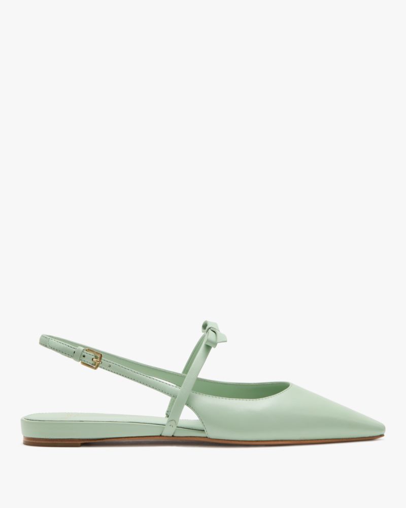 Kate Spade New York Carolina Slingback Pointed Toe Mary Jane Flat In Pistachio Ice