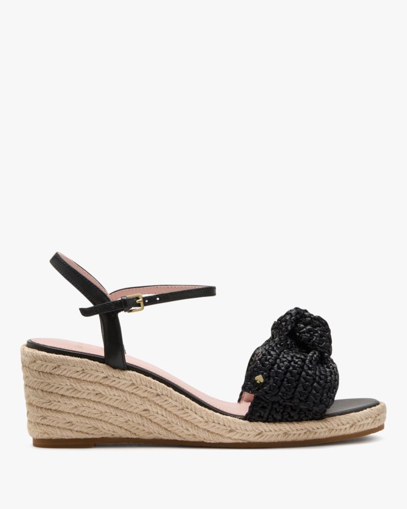 Kate Spade Leandra Raffia Wedge Sandals