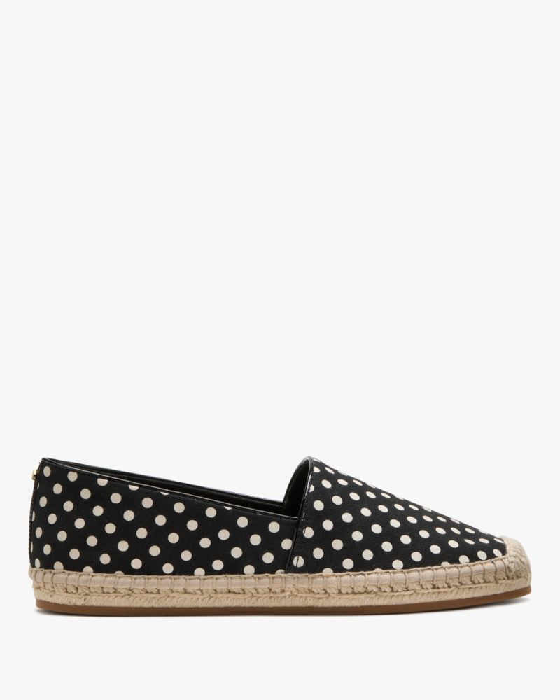 Kate Spade Ellis Espadrilles In Black/cream