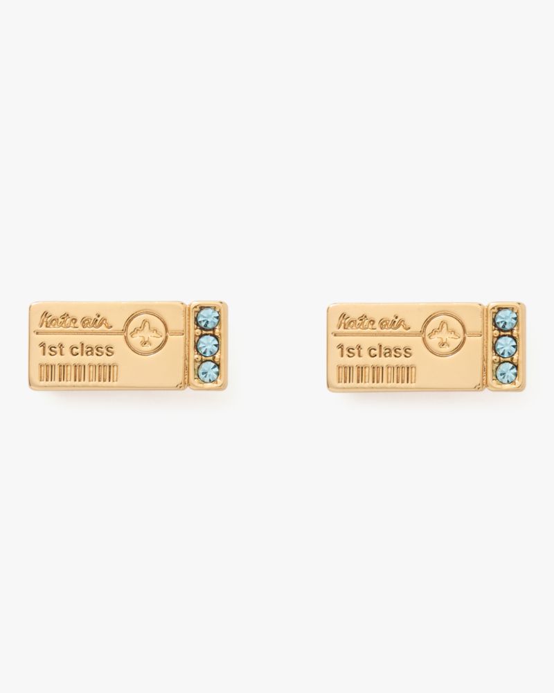 Out Of Office First Class Ticket Studs