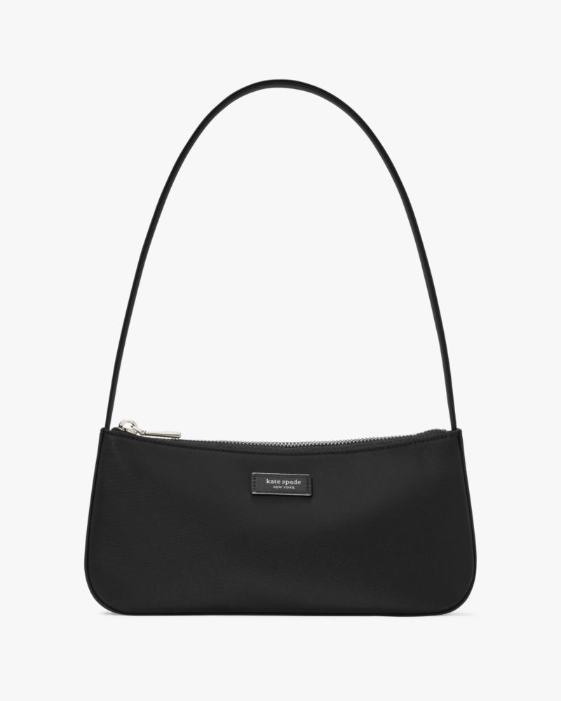 Kate Spade New York Sam Icon Ksnyl Nylon Shoulder Bag In Black