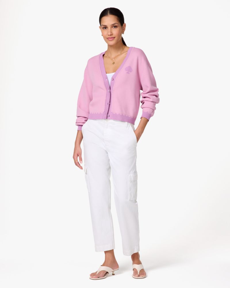 Kate Spade Cardigan Mit Spade-Logo Und Muschelrand