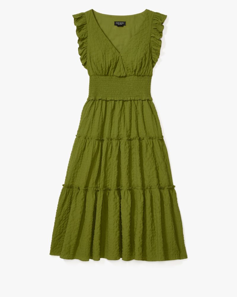 Kate Spade Flutter Sleeve Tiered Midi Dress