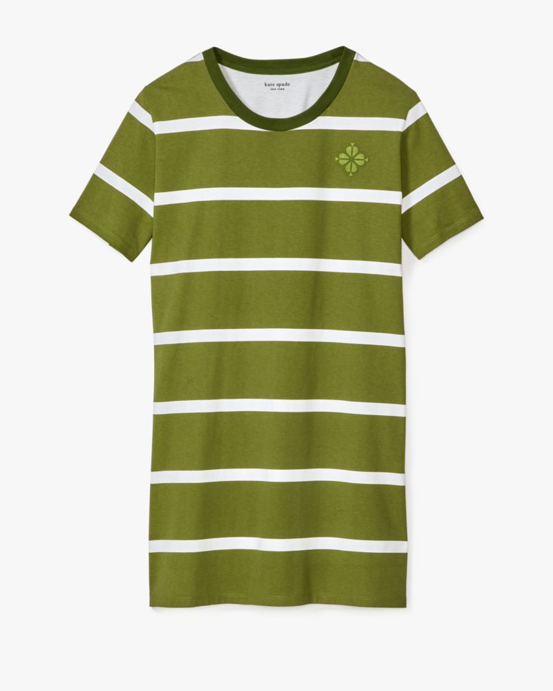 Kate Spade Montauk Stripe T-shirt Dress In Green