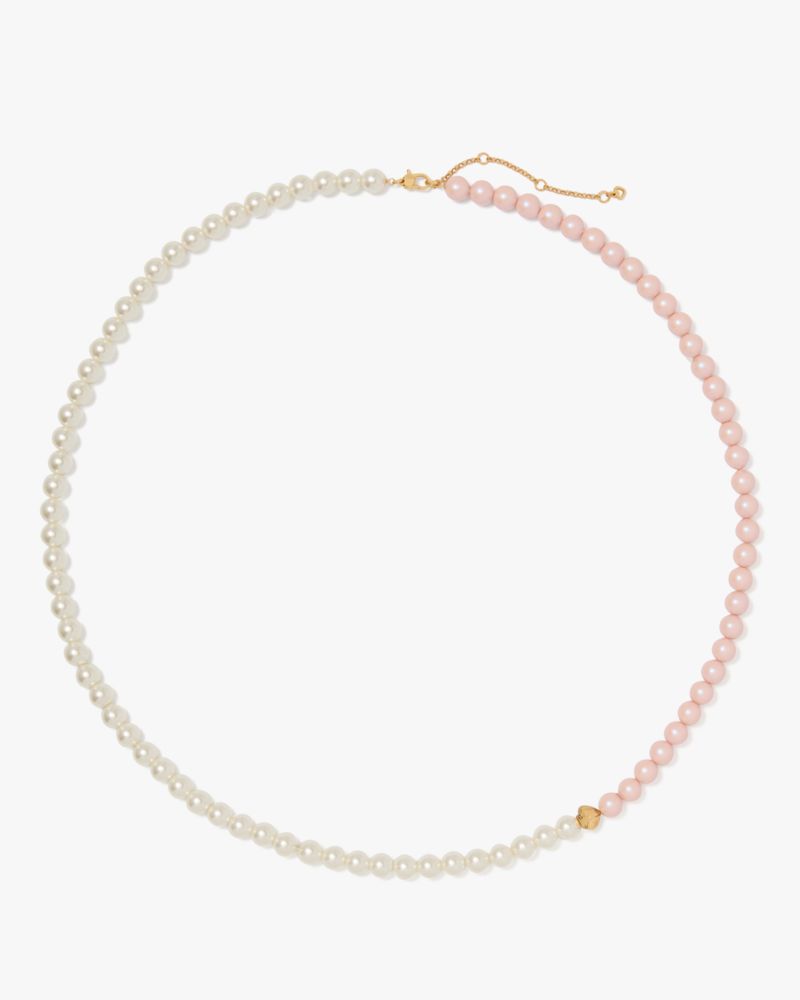 Kate Spade Pearlie Necklace In Pink