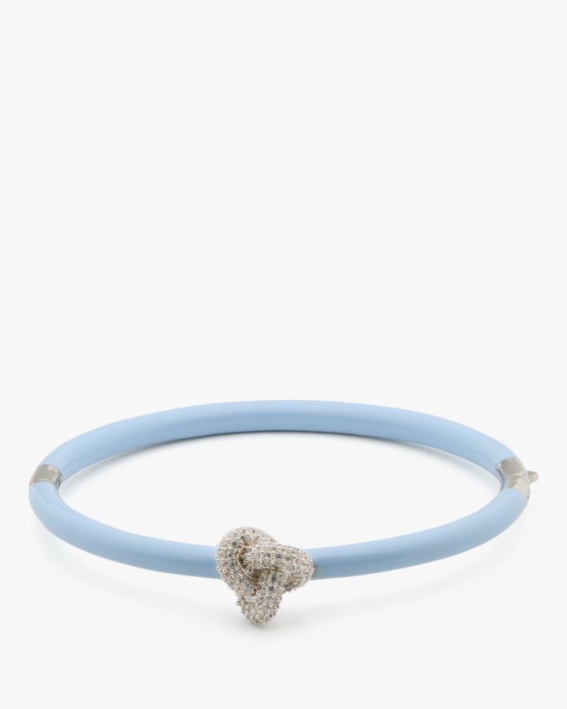 KATE SPADE DOUBLE KNOT PAVE HINGED BANGLE 