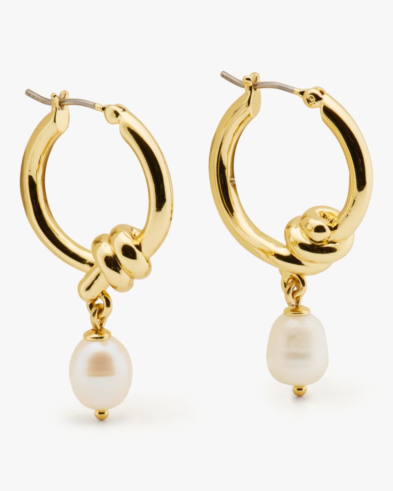 Ropes & Knots Pearl Drop Hoops