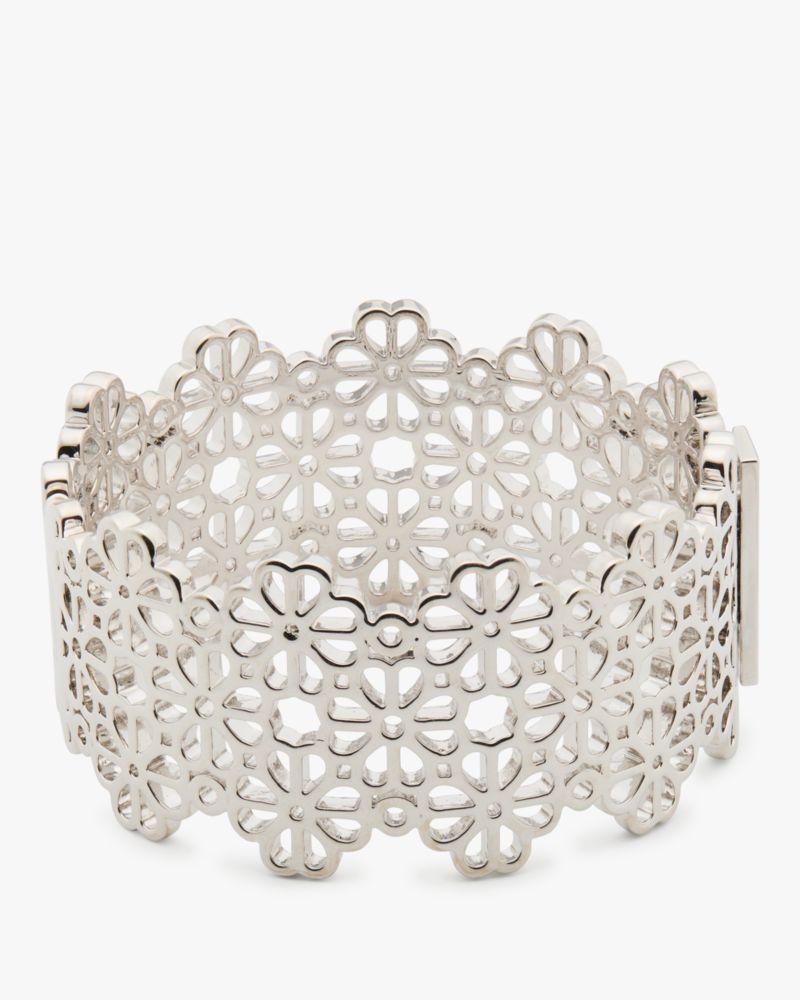 Spade Flower Lace Statement Bangle