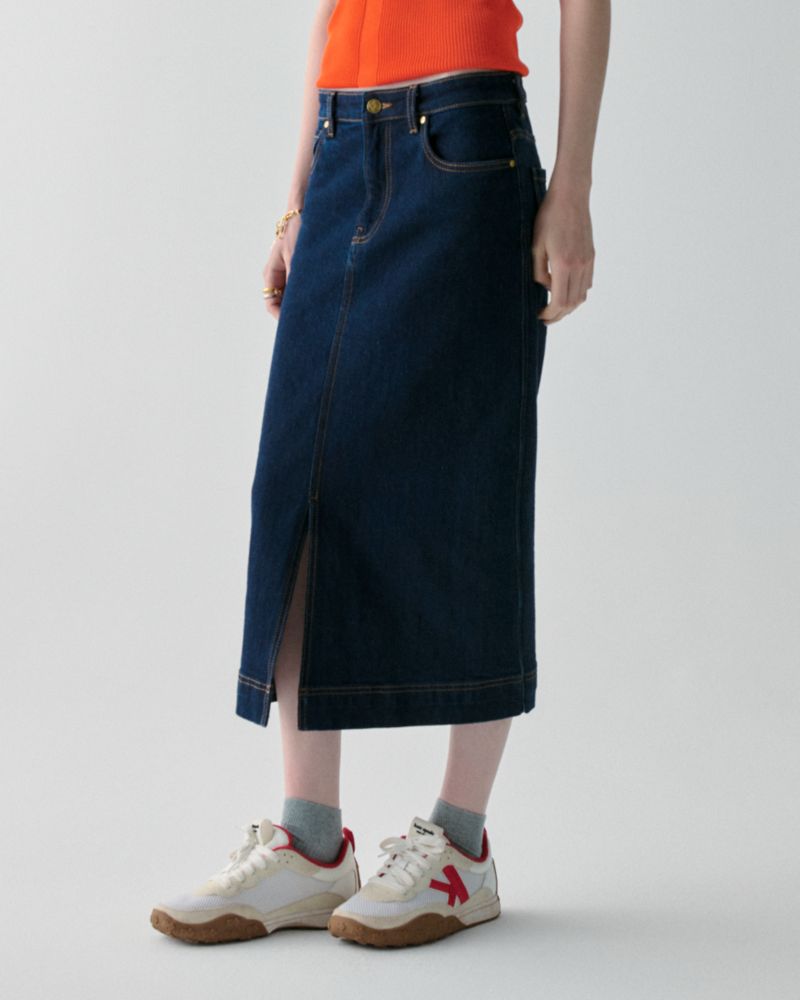 Denim Midi Skirt