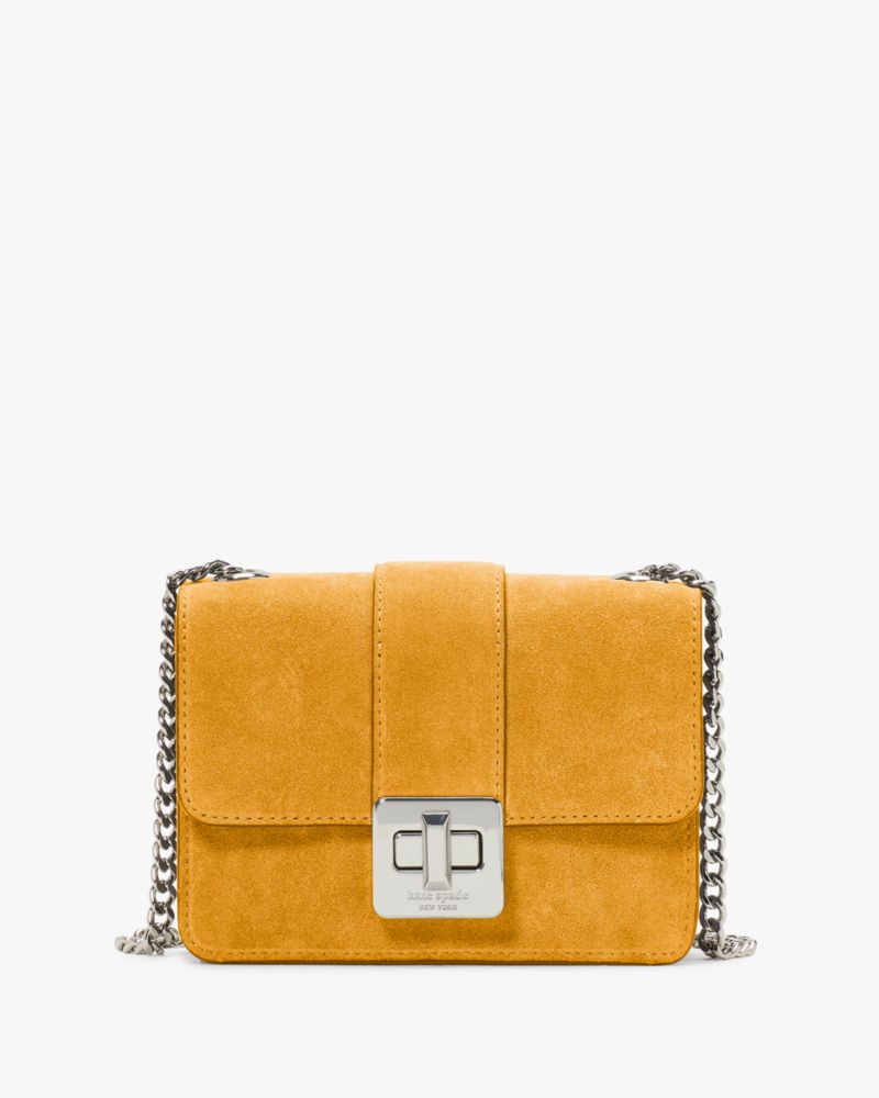Kate Spade Phoebe Umhängetasche Aus Wildleder Mit Umschlag Und Drehverschluss, Extraklein