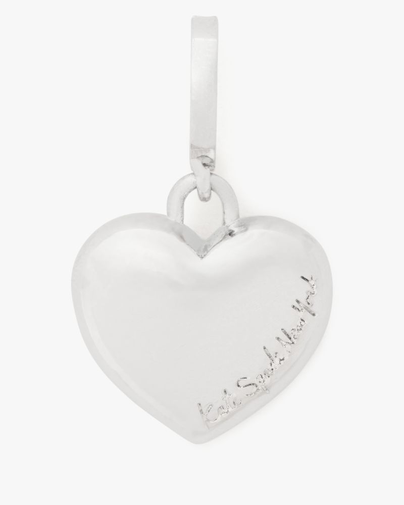 Kate Spade One In A Million Metal Heart Charm In Silver