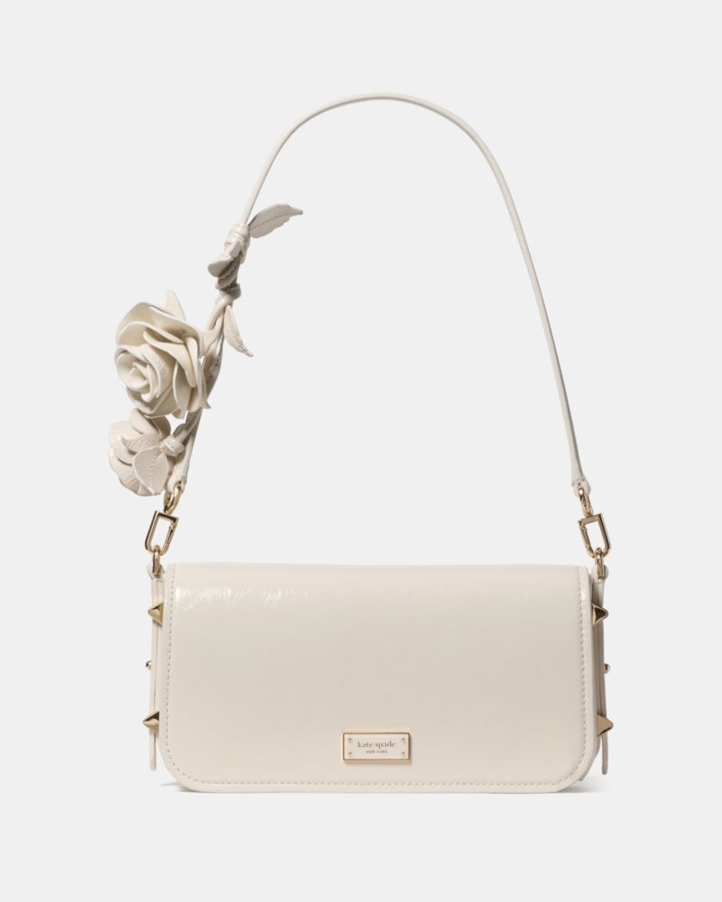 Kate Spade Liv Crinkle Patent Shoulder Bag In Brown