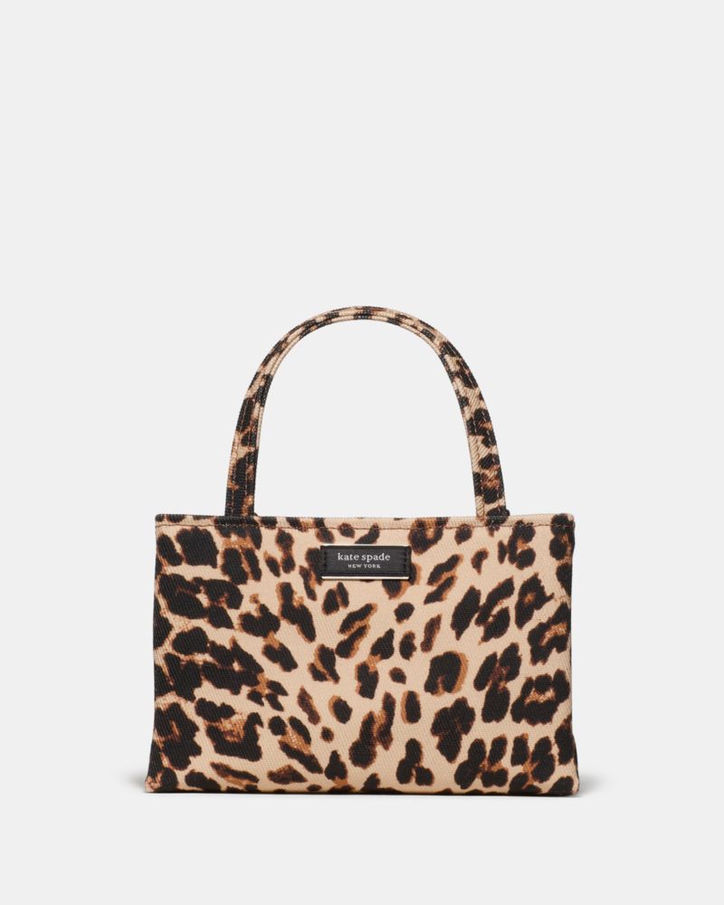 Sam Icon Leopard Mini Tote Bag