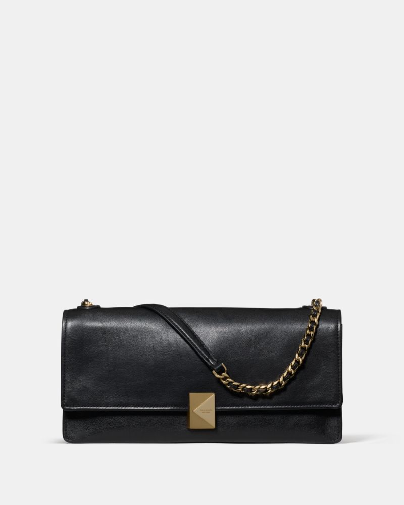 Kate Spade Deco Soft Shoulder Bag In Black