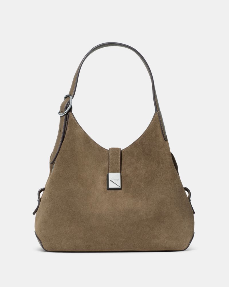 Kate Spade Deco Suede Crossbody Tote In Driftwood
