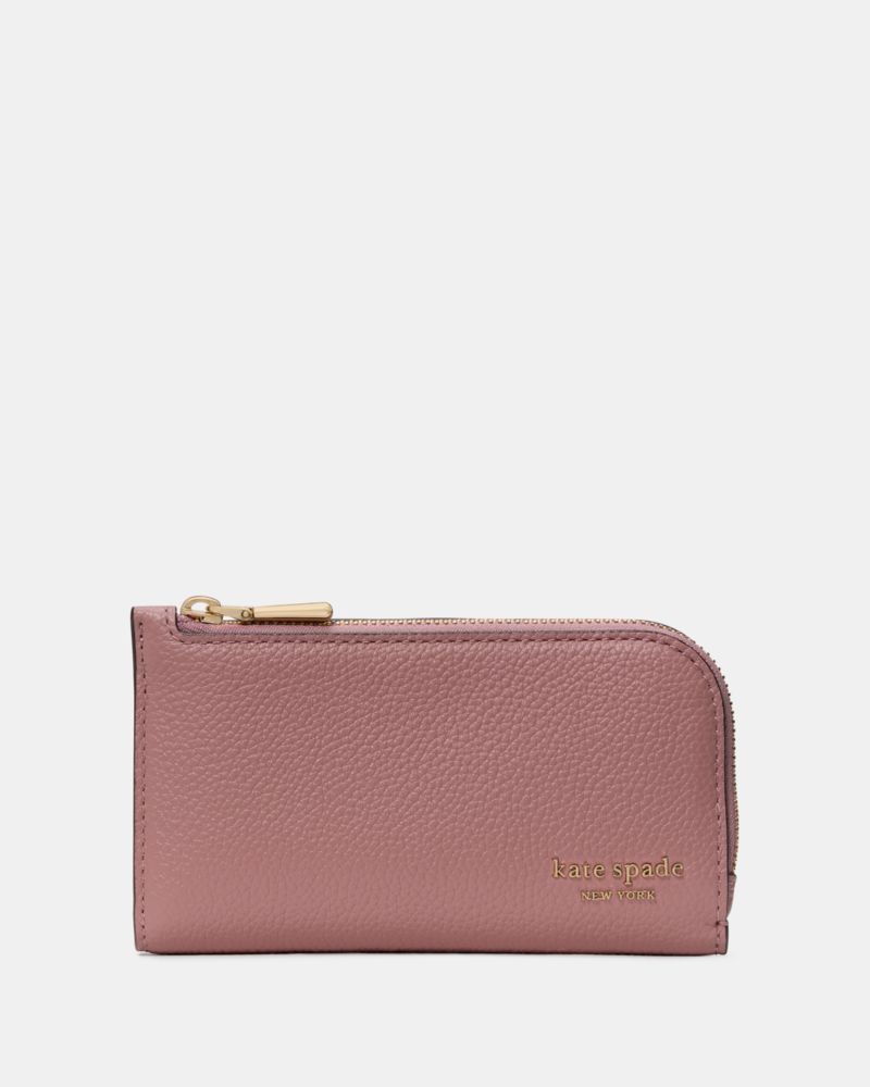 Kate Spade Devin Small Slim Bifold Wallet In Pink
