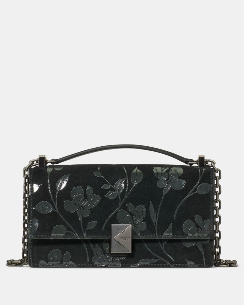 Kate Spade Deco Uptown Blooms Mini Crossbody In Black
