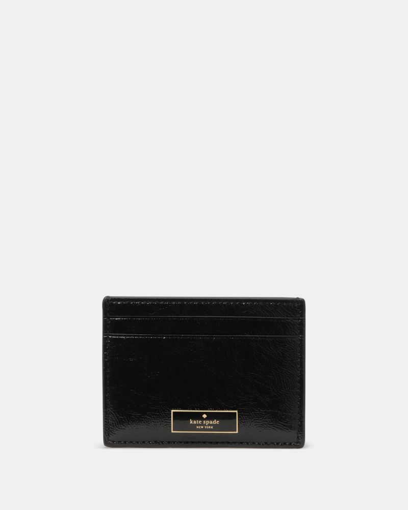 Kate Spade Bridget Kartenhalter Aus Lackleder In Knitteroptik, Schmal, Klein