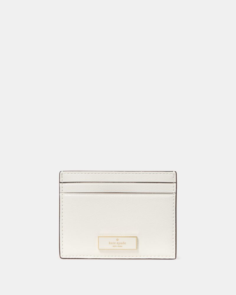 Kate Spade Bridget Kartenhalter Aus Lackleder In Knitteroptik, Schmal, Klein