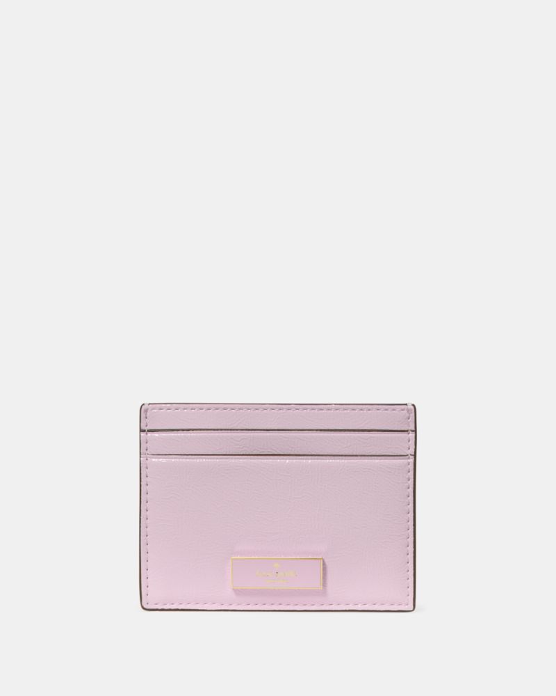 Kate Spade Bridget Kartenhalter Aus Lackleder In Knitteroptik, Schmal, Klein