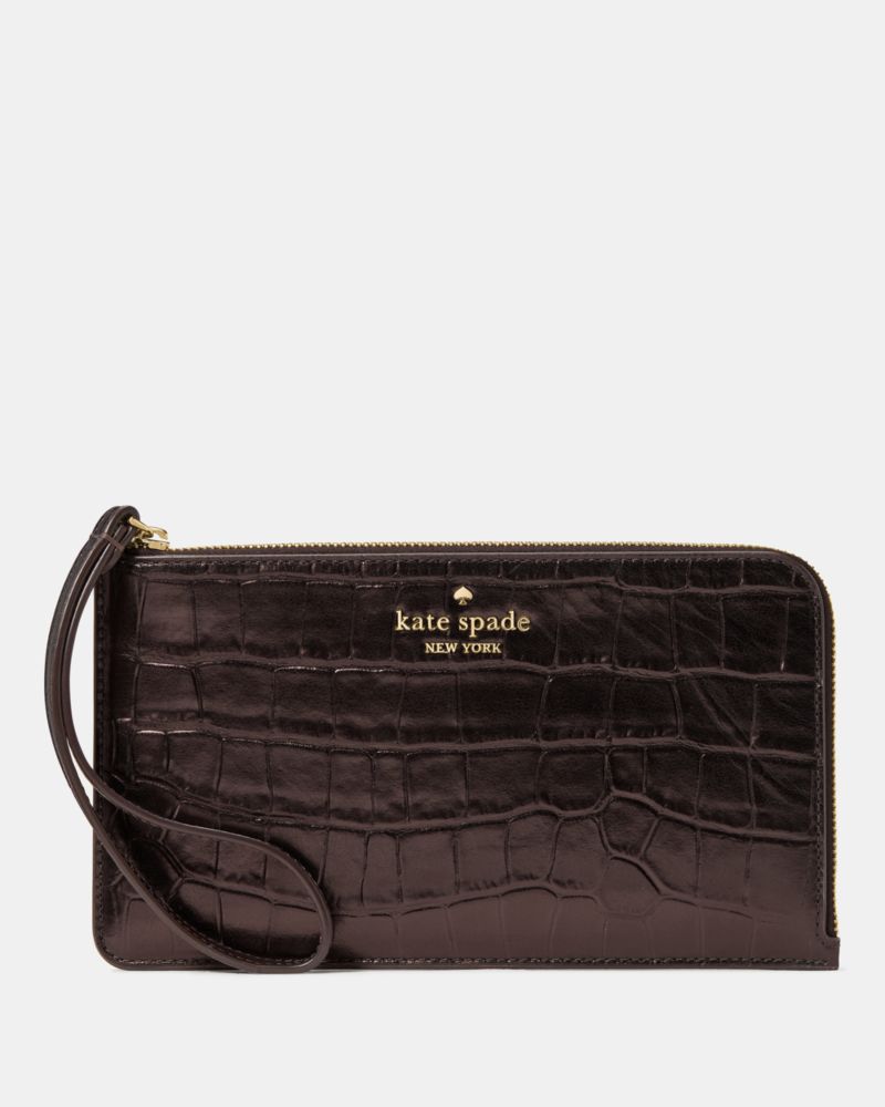 Kate Spade Lucy Tasche Mit Handschlaufe, L-Reißverschluss Und Krokoprägung, Mittelgroß