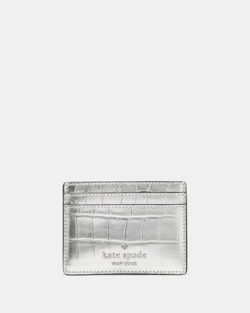 Kate Spade Madison Kartenhalter Mit Krokoprägung, Schmal, Klein