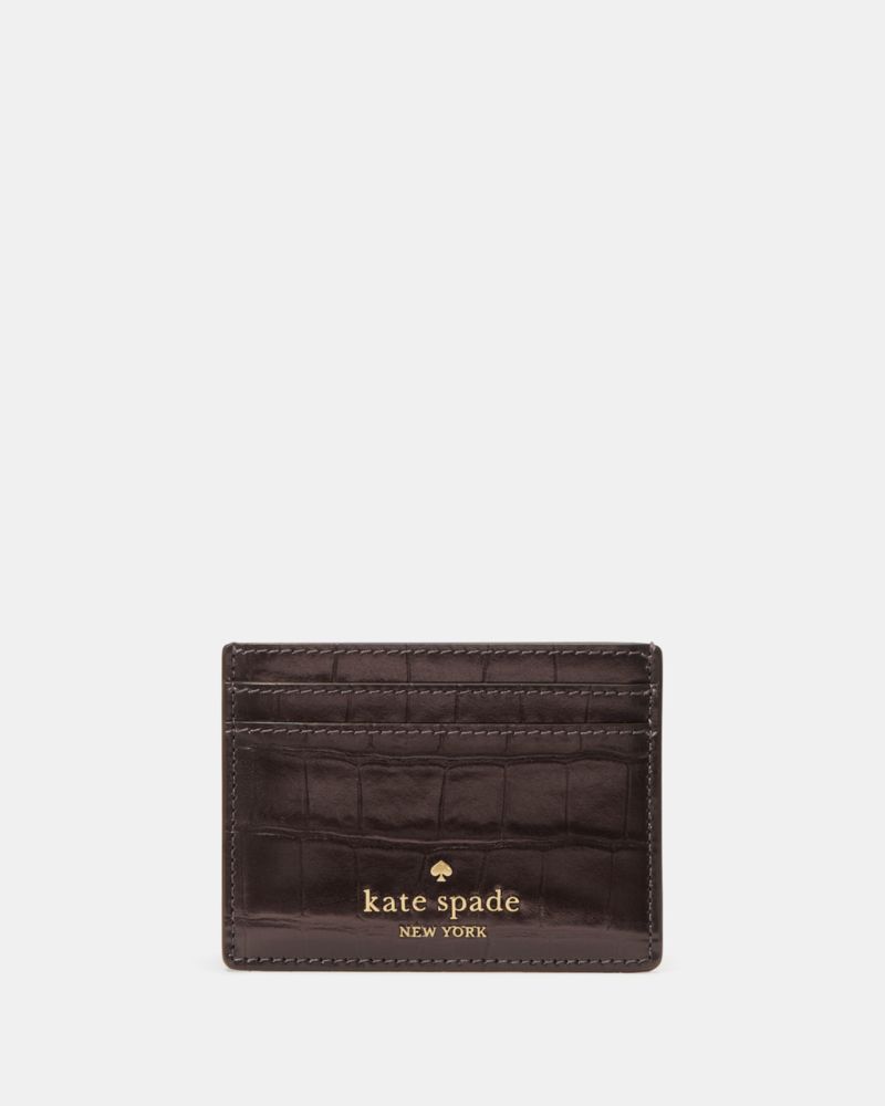 Kate Spade Madison Kartenhalter Mit Krokoprägung, Schmal, Klein