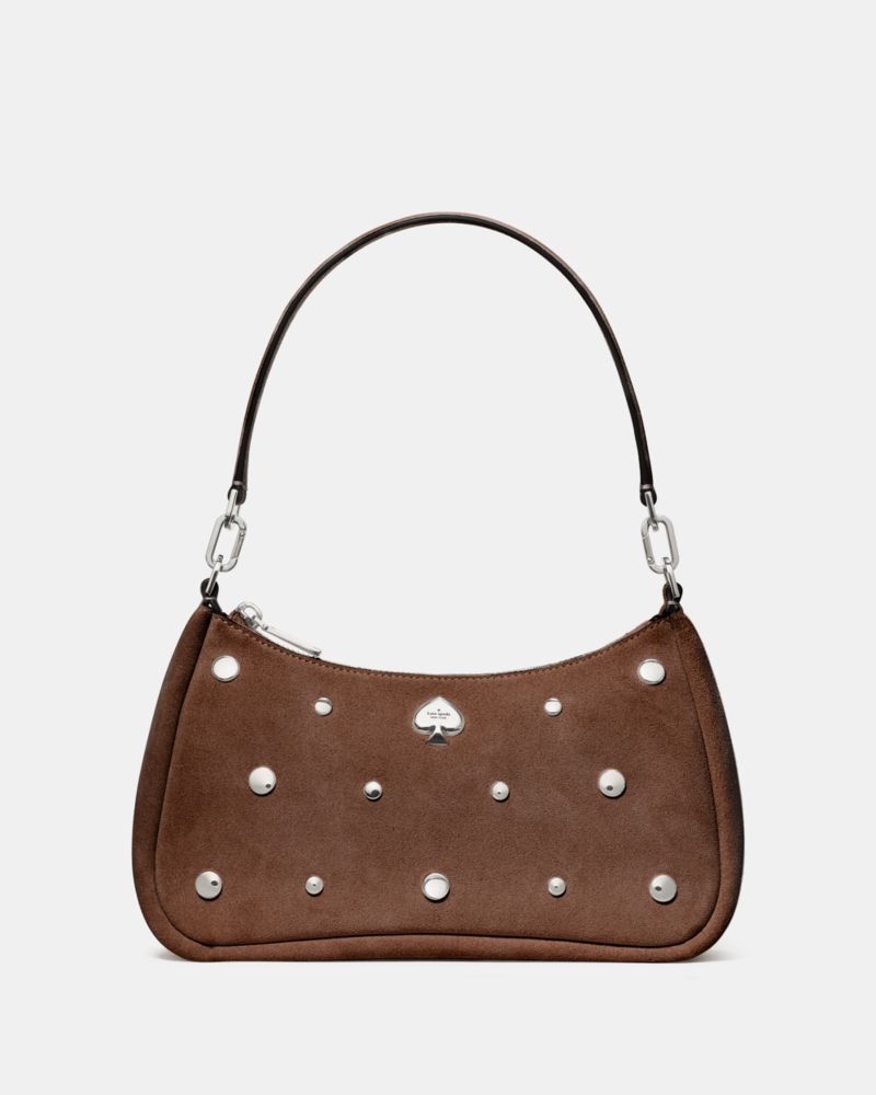 Kate Spade Kayla Schultertasche Aus Wildleder Mit Nieten, Wandelbar, Klein