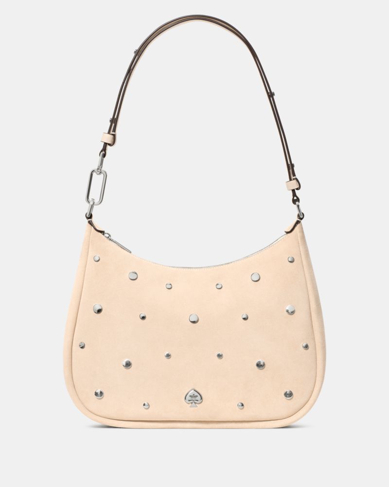Kayla Suede Studs Large Shoulder Bag