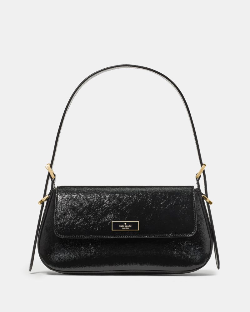 Kate Spade Bridget Schultertasche Aus Lackleder In Knitteroptik Mit Umschlag, Klein