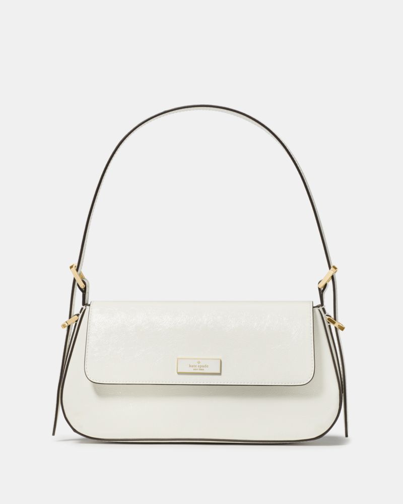 Kate Spade Bridget Schultertasche Aus Lackleder In Knitteroptik Mit Umschlag, Klein
