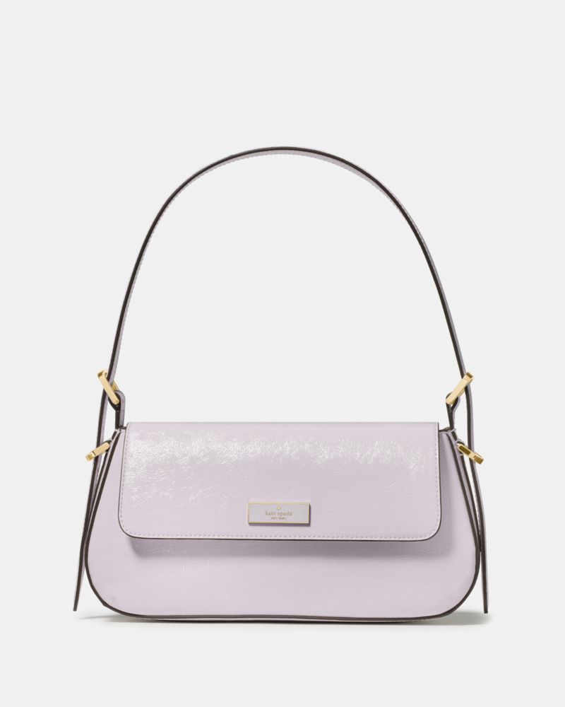 Kate Spade Bridget Schultertasche Aus Lackleder In Knitteroptik Mit Umschlag, Klein